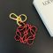 Loewe Anagram Charm In Calfskin Red