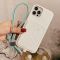 Loewe Anagram iPhone Case with Card Holder In Grained Leather White