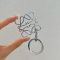 Loewe Anagram Keyring In Metal Silver