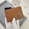Loewe Anagram Plain Cardholder In Pebble Grain Calfskin Brown
