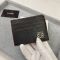 Loewe Anagram Square Zip Cardholder In Pebble Grain Calfskin Black