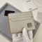 Loewe Anagram Square Zip Cardholder In Pebble Grain Calfskin Grey