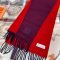Loewe Bicolour Scarf In Cashmere Burgundy/Red