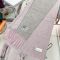 Loewe Bicolour Scarf In Cashmere Grey/Cherry