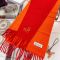 Loewe Bicolour Scarf In Cashmere Red/Orange