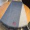 Loewe Bicolour Scarf In Wool and Cashmere Navy Blue/Grey