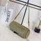 Loewe Bracelet Pouch In Pleated Nappa Lambskin Clay Green