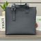 Loewe Buckle Zip Tote In Soft Grained Calfskin Navy Blue
