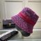 Loewe Embroiderd Anagram Bucket Hat In Mesh Pink