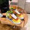 Loewe Flow Runner Sneakers Unisex Calfskin and Suede Lemon/Grey
