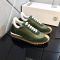 Loewe Flow Runner Sneakers Unisex Nylon and Suede Green/White