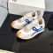 Loewe Flow Runner Sneakers Unisex Nylon and Suede White/Blue