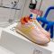 Loewe Flow Runner Sneakers Unisex Suede and Nylon Pink/Lemon