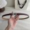 Loewe Graphic Logo Buckle Belt 1.5 In Smooth Calfskin Burgundy/Silver