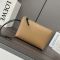 Loewe Knot T Pouch In Shiny Nappa Calfskin Oak
