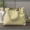 Loewe Large Flamenco Anagram Clutch In Nappa Calfskin Clay Green