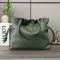Loewe Large Flamenco Anagram Clutch In Nappa Calfskin Vintage Khaki