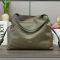 Loewe Large Flamenco Clutch In Nappa Calfskin Dark Khaki Green