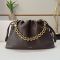 Loewe Large Flamenco Purse In Mellow Nappa Lambskin Dark Brown
