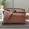 Loewe Large Puzzle Edge Bag In Classic Calfskin and Suede Brownie