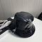 Loewe Logo Anagram Patch Bucket Hat In Zip Lampskin Black