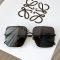 Loewe LW50038U Anagram Square Sunglasses In Metal Black