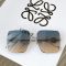 Loewe LW50038U Anagram Square Sunglasses In Metal Blue