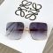 Loewe LW50038U Anagram Square Sunglasses In Metal Purple