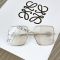 Loewe LW50038U Anagram Square Sunglasses In Metal Silver/White