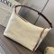 Loewe Medium Cubi Bag In Anagram Jacquard and Calfskin White/Brown
