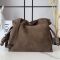 Loewe Medium Flamenco Clutch In Grained Nubuck Tundra