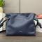 Loewe Medium Flamenco Clutch In Nappa Calfskin Navy Blue