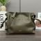 Loewe Medium Flamenco Clutch In Nappa Calfskin Dark Khaki Green