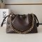 Loewe Medium Flamenco Purse In Mellow Nappa Lambskin Chocolate
