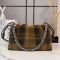Loewe Medium Flamenco Purse In Brushed Suede Green