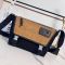 Loewe Medium Flex Messenger In Canvas and Suede Black/Dark Gold
