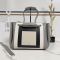 Loewe Medium Madrid Bag In Marquetry Squares Motif Supple Calfskin Grey/Light Ghost