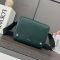 Loewe Medium Pebble Messenger Bag In Supple Grained Calfskin Evergreen