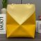 Loewe Medium Puzzle Fold Tote In Bicolor Calfskin Sunflower Yellow/Dark Butter