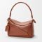 Loewe Medium Featherlight Puzzle Bag In Nappa Lambskin Brown