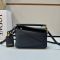 Loewe Mini Featherlight Puzzle Bag In Nappa Lambskin Black