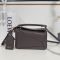 Loewe Mini Featherlight Puzzle Bag In Nappa Lambskin Dark Brown