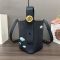 Loewe Mini Pebble Bucket Bag In Clouds Motif Smooth Calfskin Navy Blue