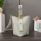 Loewe Mini Pebble Bucket Bag In Smooth Calfskin Pale Grey