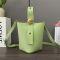 Loewe Mini Pebble Bucket Bag In Smooth Calfskin Light Green