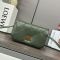 Loewe Mini Puffer Goya In Pleated Shiny Nappa Lambskin Bottle Green