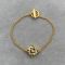 Loewe Single Anagram Pendant Bracelet In Metal Gold