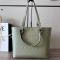 Loewe Small Anagram Tote In Classic Calfskin Khaki Green