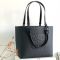Loewe Small Anagram Tote In Grained Calfskin Black