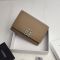 Loewe Anagram Trifold Wallet In Pebble Grain Calfskin Khaki